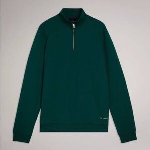 Ted Baker 1/4 Zip Green Pullover Sweatshirt